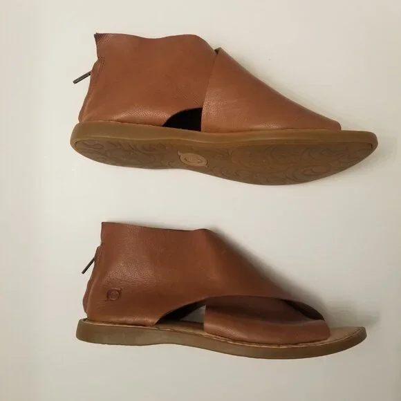 Born Iwa Tan Leather Flat Sandal size 7 - Picture 5 of 8